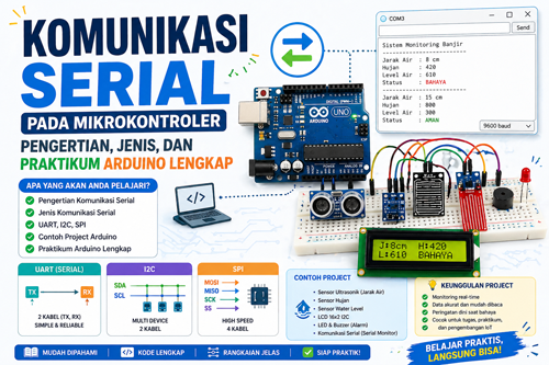 Komunikasi Serial pada Mikrokontroler: Pengertian, Jenis, dan Praktikum Arduino Lengkap