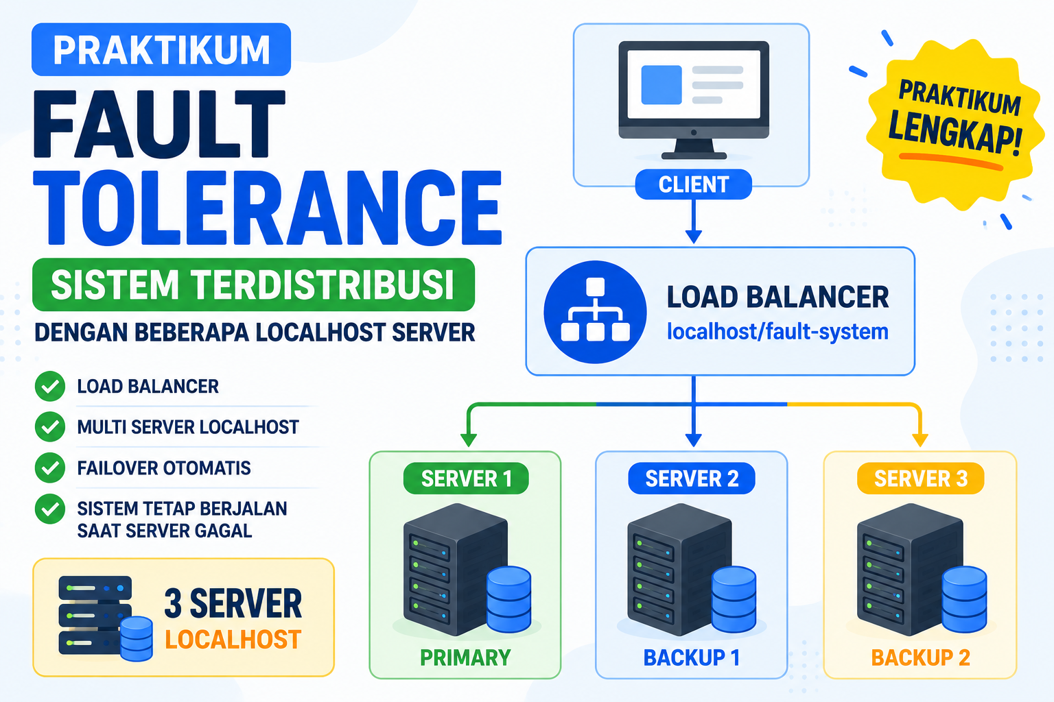 Implementasi Fault Tolerance pada Sistem Terdistribusi Menggunakan Multi Server