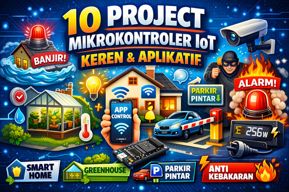 10 Project Mikrokontroler IoT Keren: Multi Sensor & Aktuator yang Siap Dikembangkan