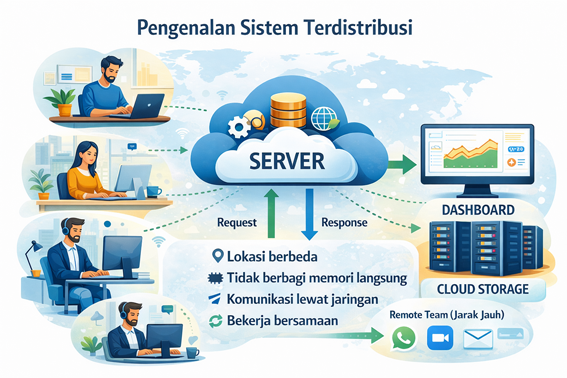 Pengenalan Sistem Terdistribusi: Pengertian, Ciri, dan Contoh Nyata (Panduan Lengkap untuk Pemula)
