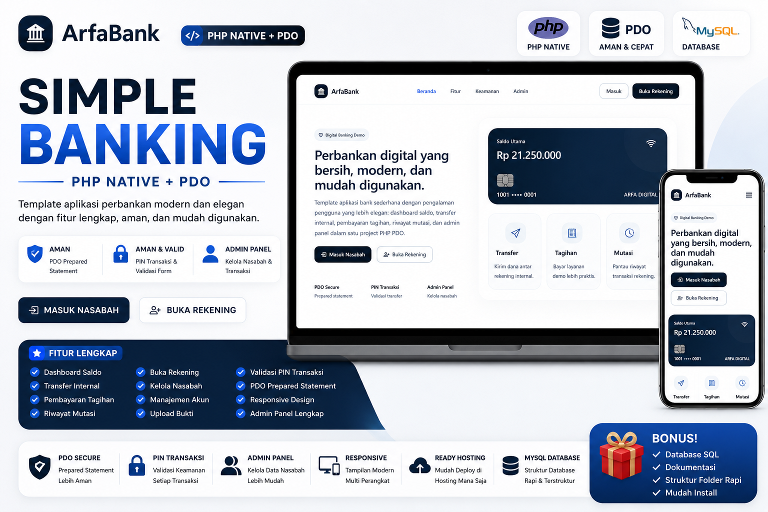 Simple Banking PDO PHP Native