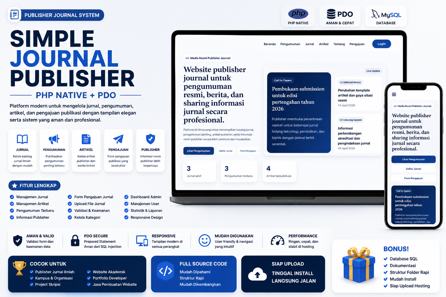 PROMO Website Publisher Jurnal Profesional (Publisher System v1.0)