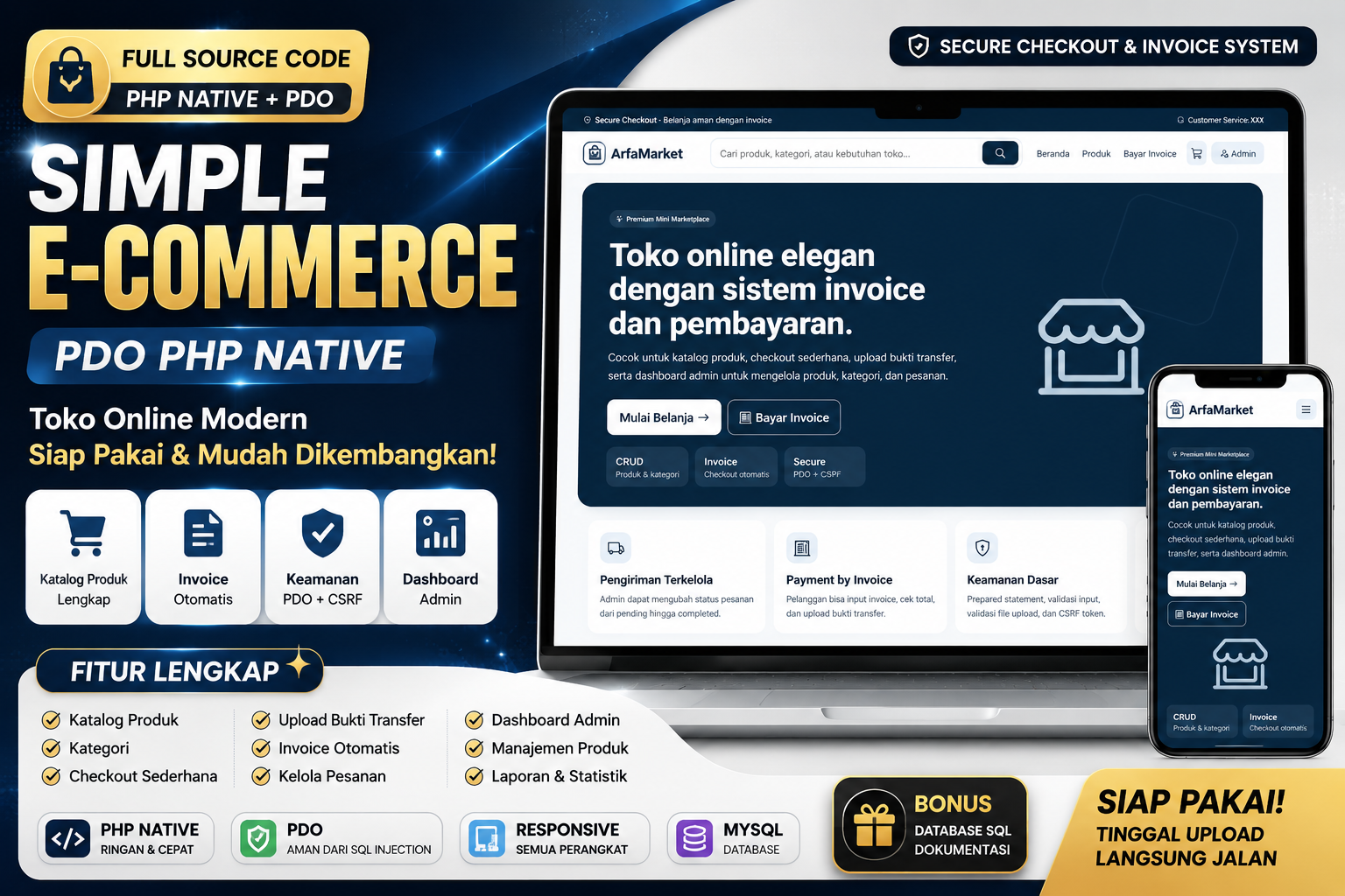 Simple E-Commerce PDO PHP Native